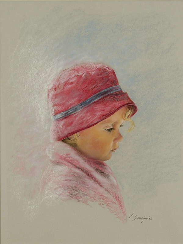 Jeune fille au chapeau rouge par Lydia Savignies